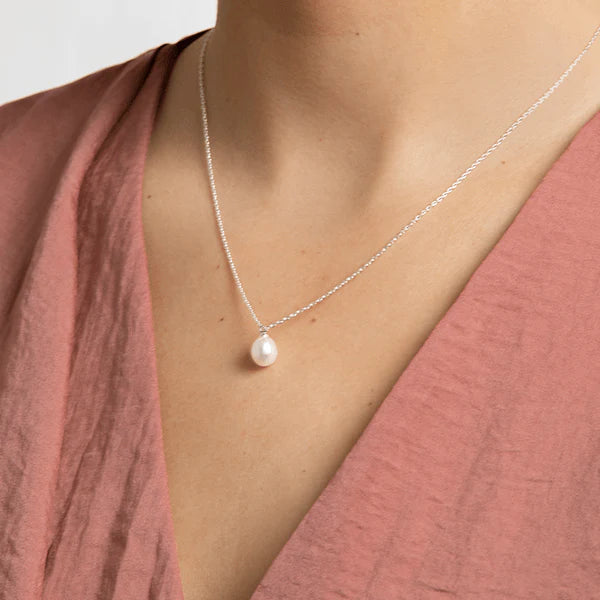Eila Silver Plated Pearl Necklace