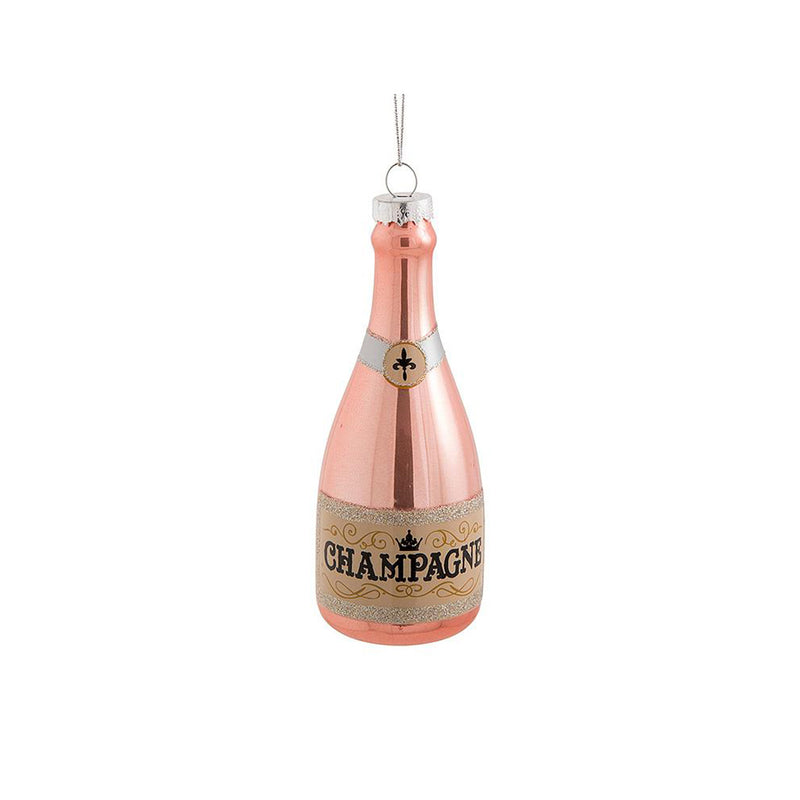 Pink Champagne Bottle Ornament