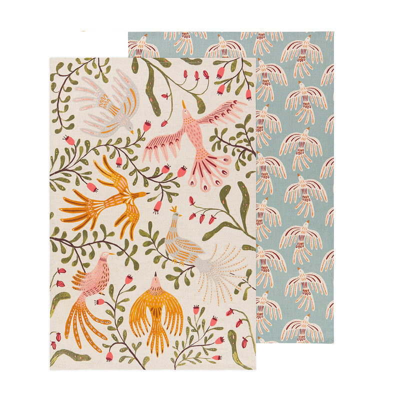 Cotton & Linen Blend Dishtowels - Set of Two