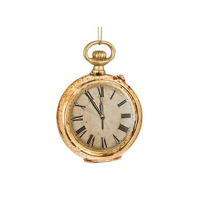 Gold Pocket Watch Ornament