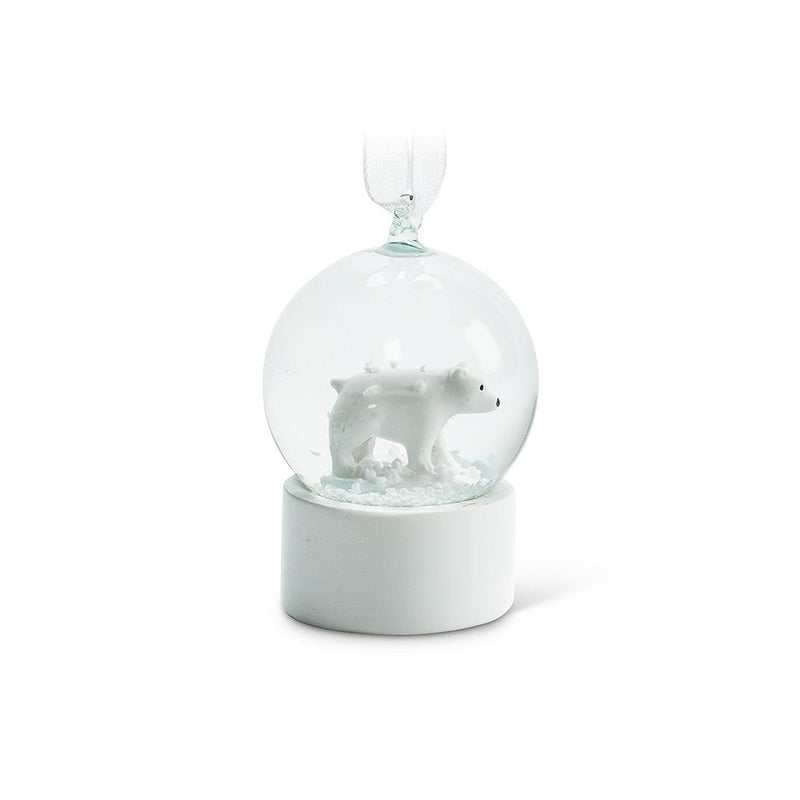 White Arctic Animal Snow Globe Ornament