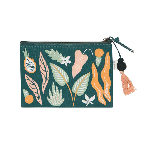 Paradise Foliage Zipper Pouches - Set of Two