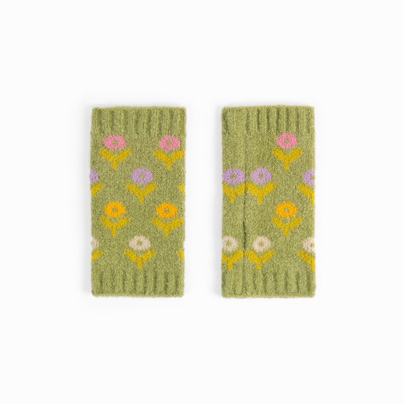 Willow Ditsy Flower Wrist Warmers