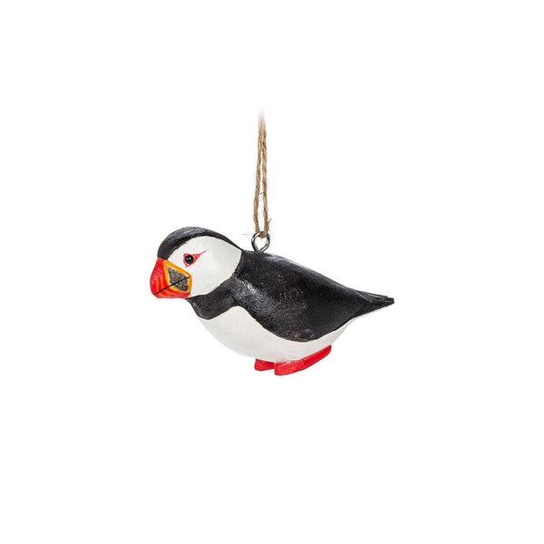Puffin Carved Ornament