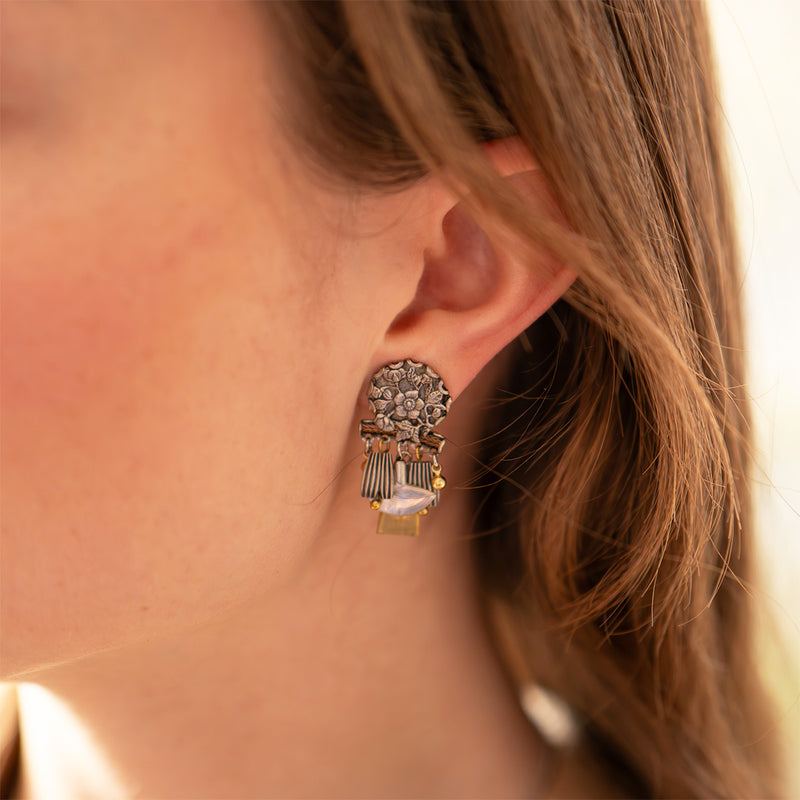 Metal Bloom Set, Sala Earrings