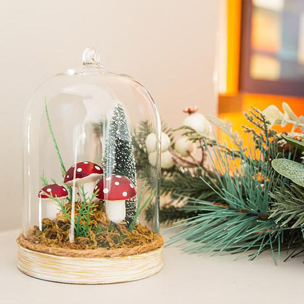 Mushroom in Forest Dome Ornament