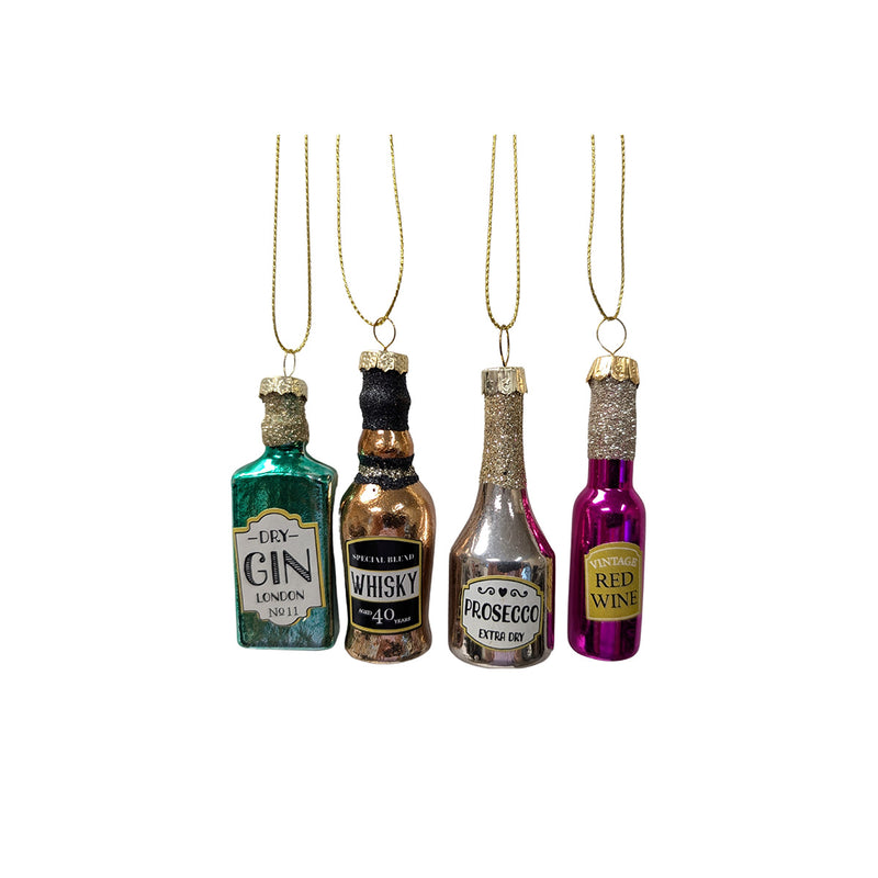 Set of Mini Liquor Bottle Ornaments