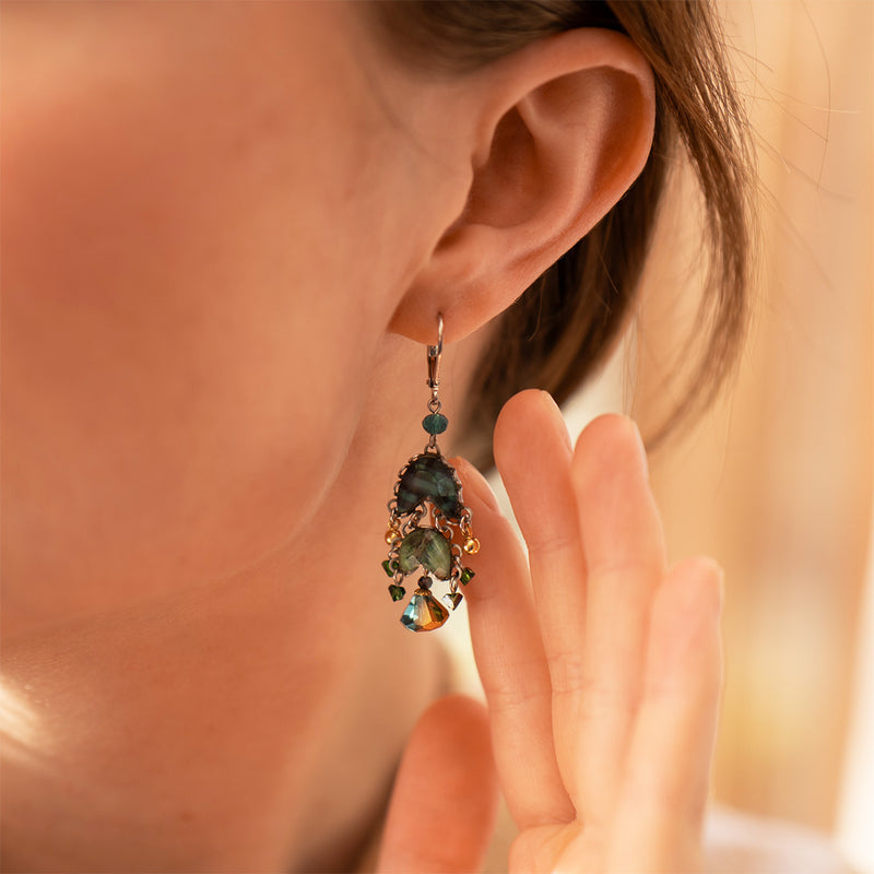 Emerald Reflection Set, Silvenia Earrings