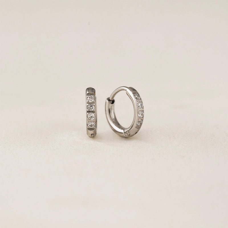 Silver Evie 10mm Huggie Hoop Earrings