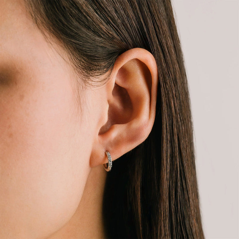 Silver Evie 10mm Huggie Hoop Earrings