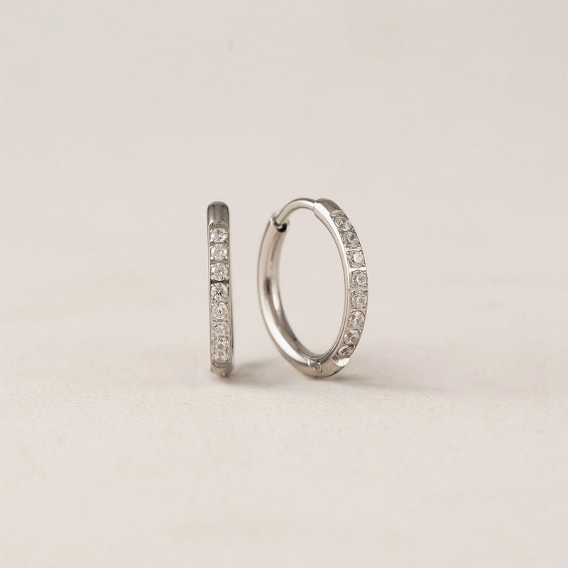 Silver Evie 15mm Huggie Hoop Earrings