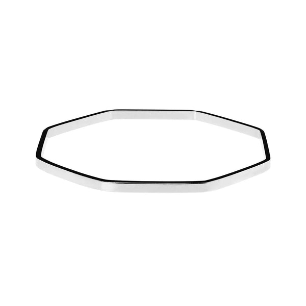 Rhodium Plated Jerry Bangle