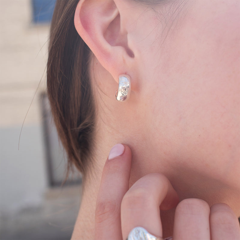 Silver Star Set Hoops