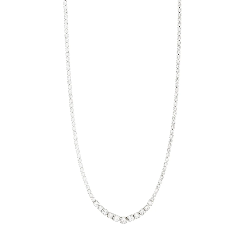 Sky Silver Plated Crystal Necklace