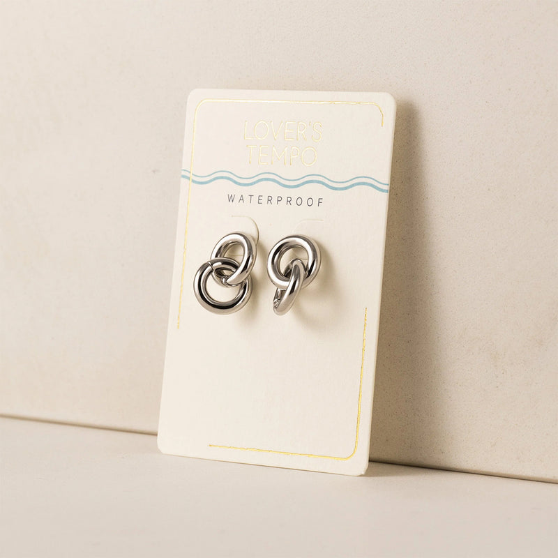 Silver Linx Drop Earrings