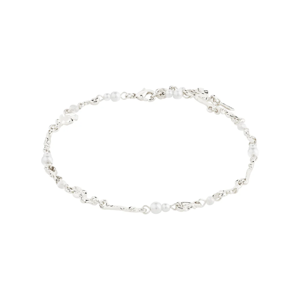 Sloan Silver Plated Freshwater Pearl Ankle Chain