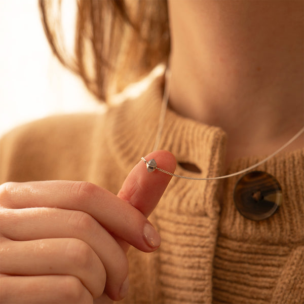 Silver Labradorite Wrap Necklace