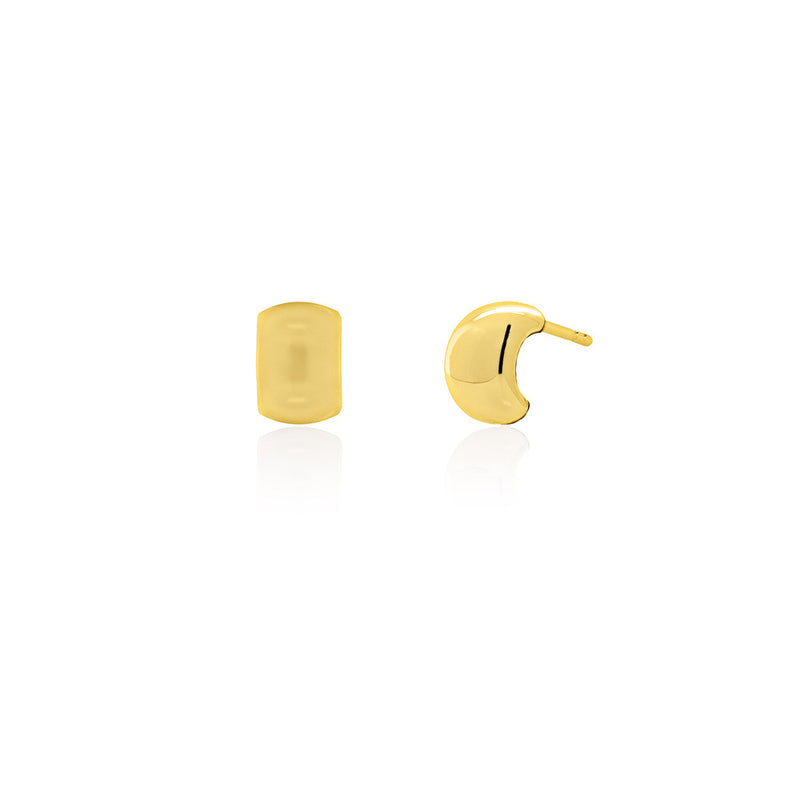 Gold Vermeil Chunky Dome Stud Earrings