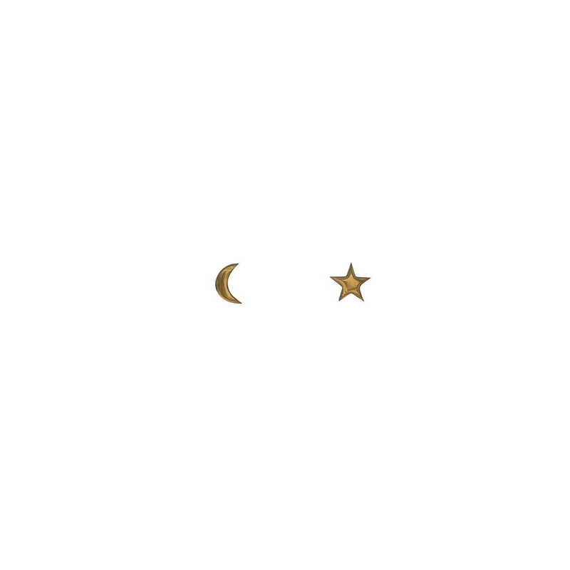 Star & Moon Studs