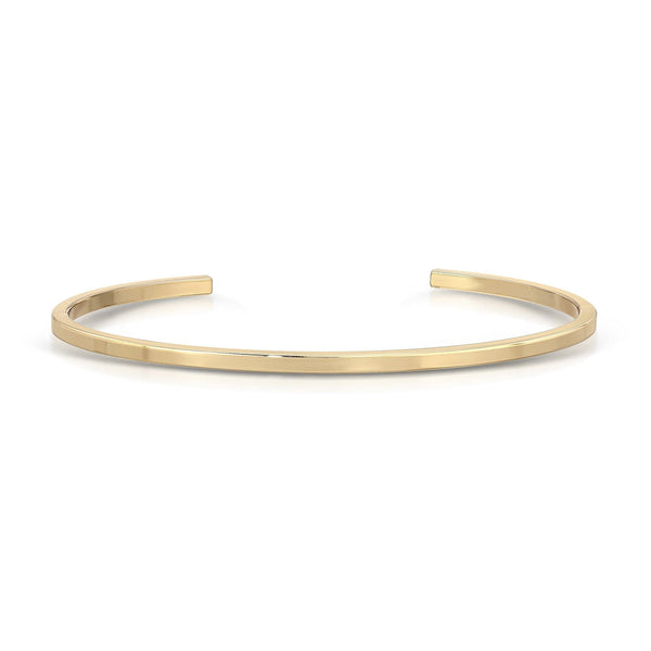 Gold Plated Simple Thin Square Cuff