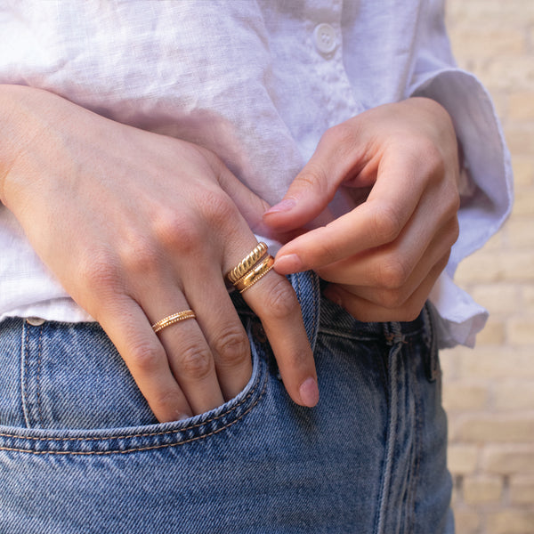 Gold Vermeil Twisted Chunky Band