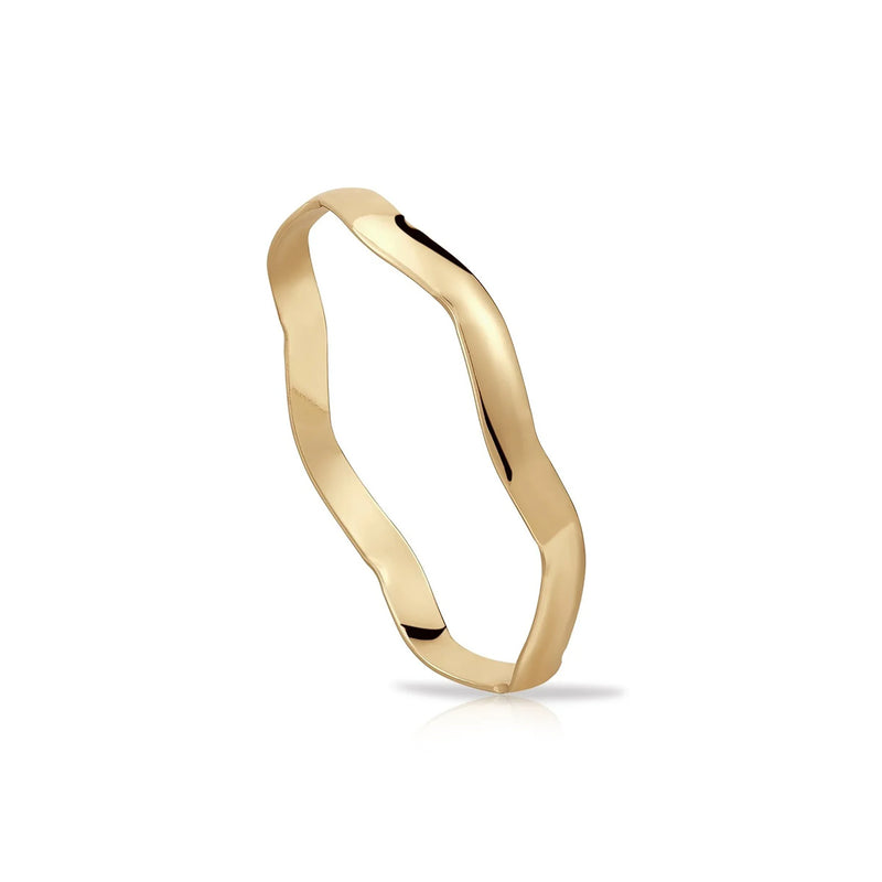 Gold Plated Wavy Bangle