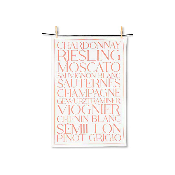 Wine Text Kitchen Towel