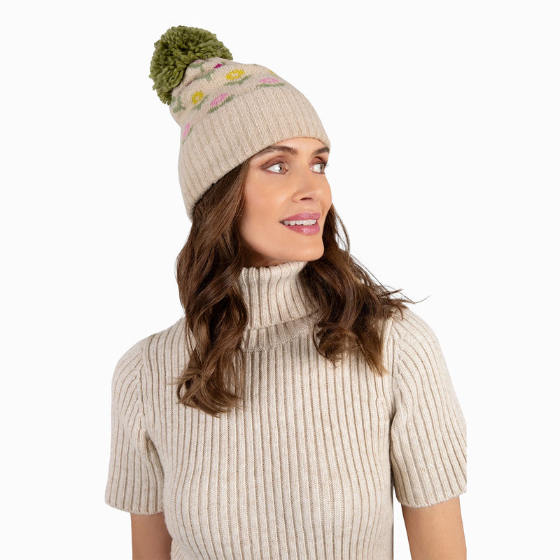 Willow Ditsy Flower Pompom Hat