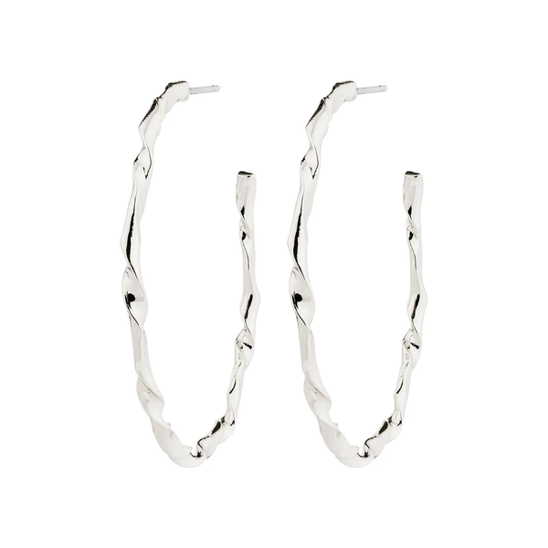 Wyatt Silver Plated Hoops