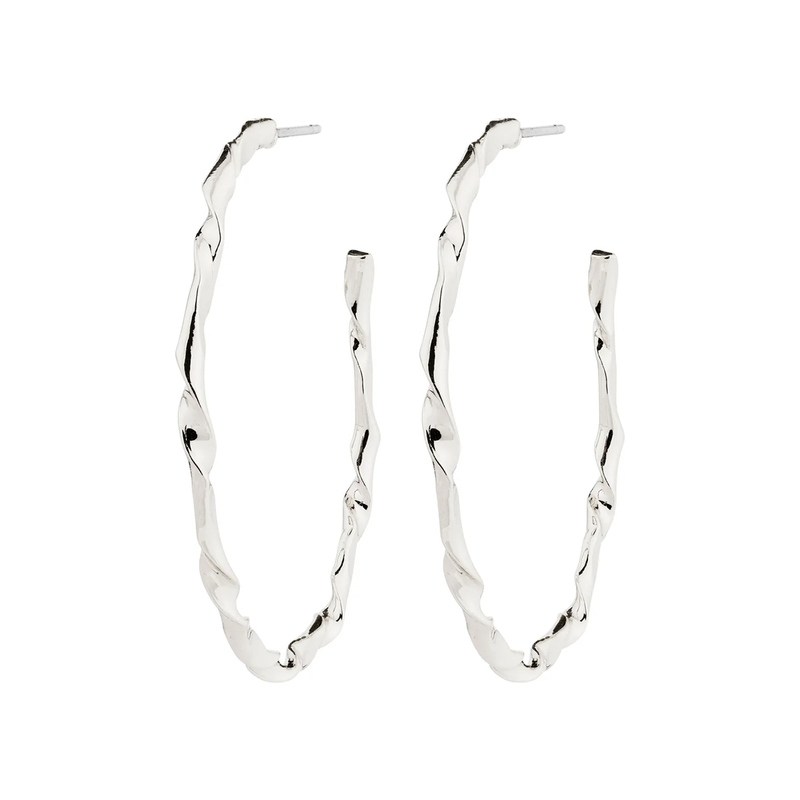 Wyatt Silver Plated Hoops