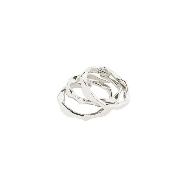 Wyatt Silver Plated Ring Set