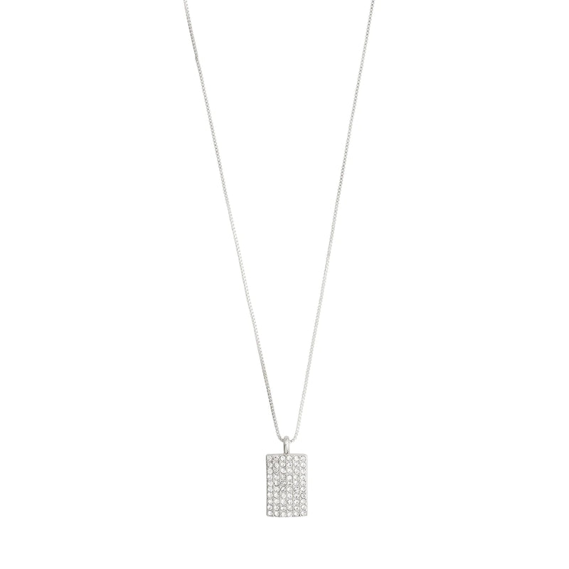 Be Silver Plated Crystal Necklace