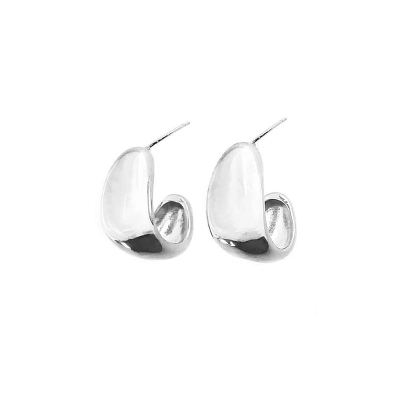Silver Plated Manon Hoops