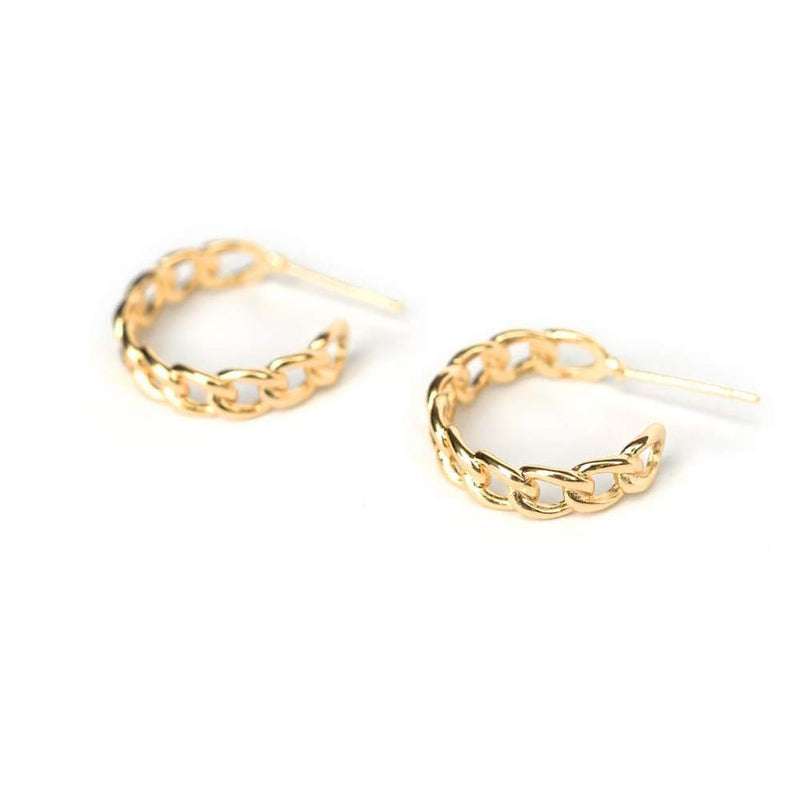 Gold Plated Cubano Hoops