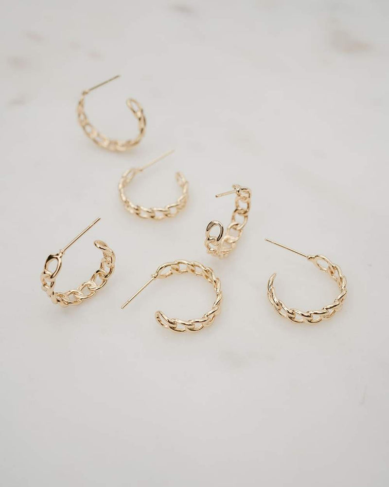 Gold Plated Cubano Hoops