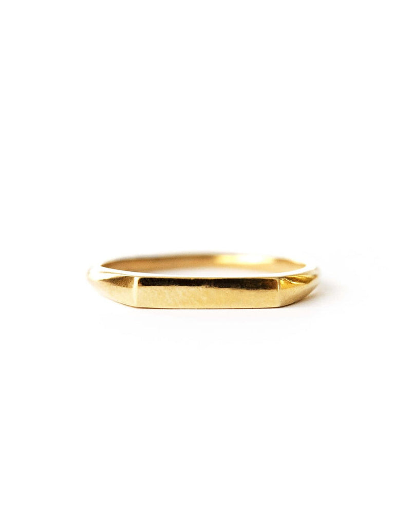 Gold Vermeil Fuso Signet Ring