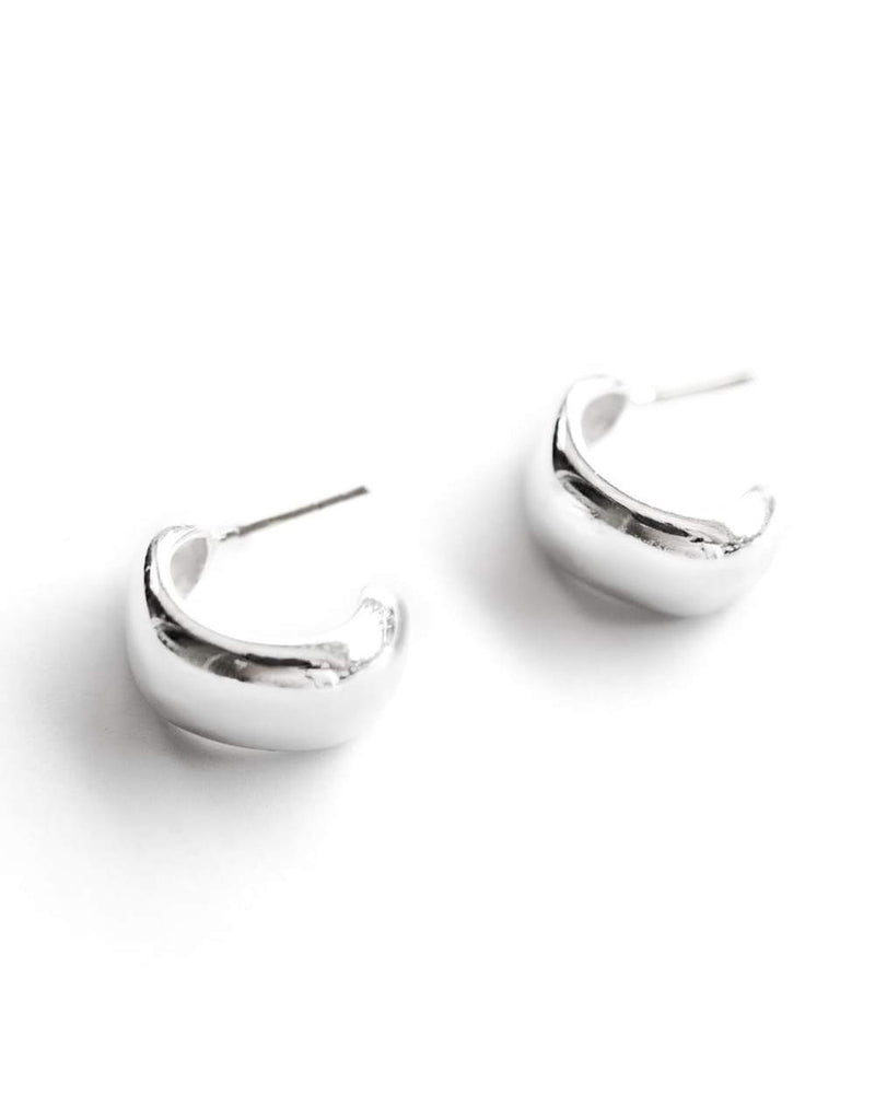 Silver Plated Manon Hoops