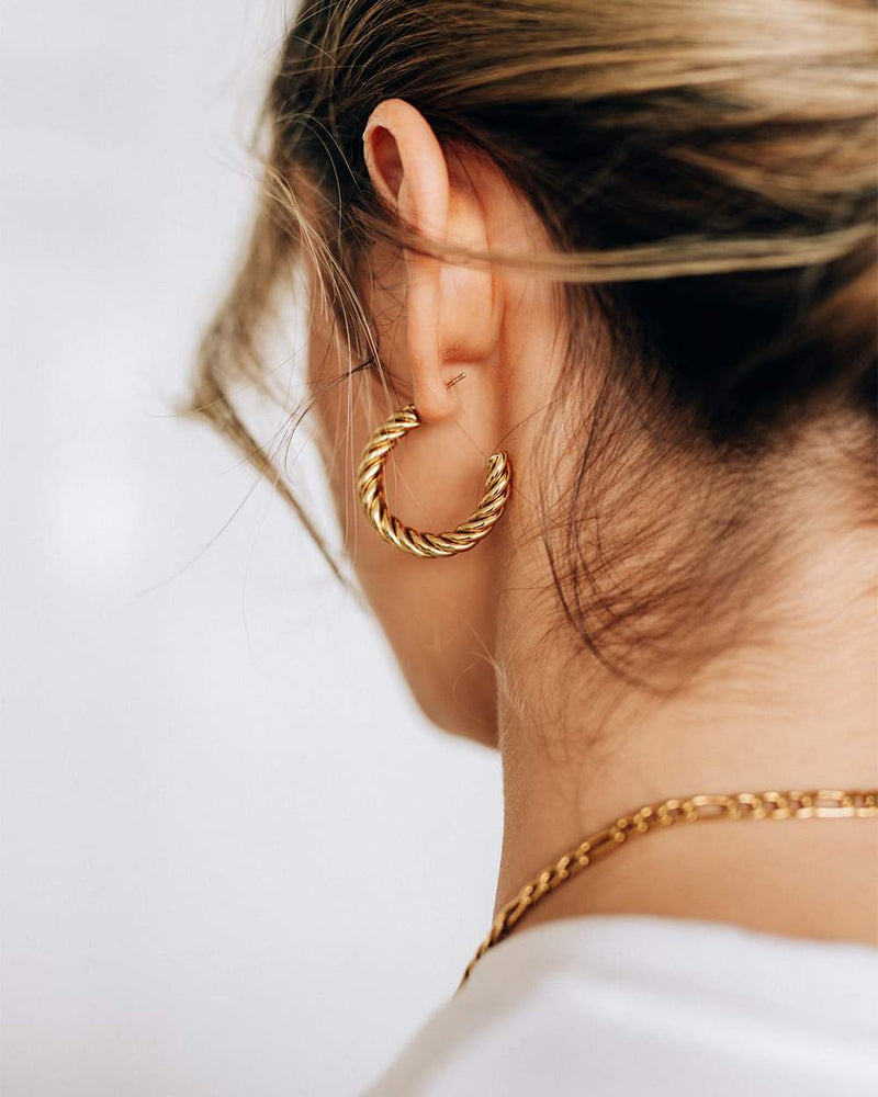Gold Plated Spin Hoops