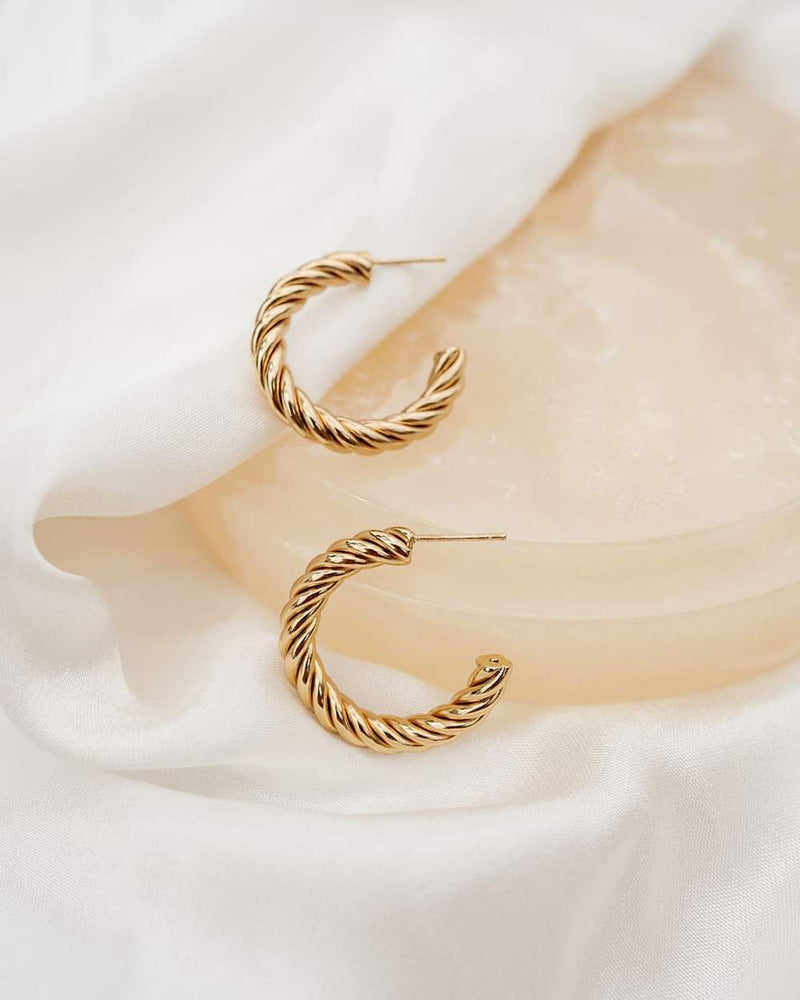 Gold Plated Spin Hoops