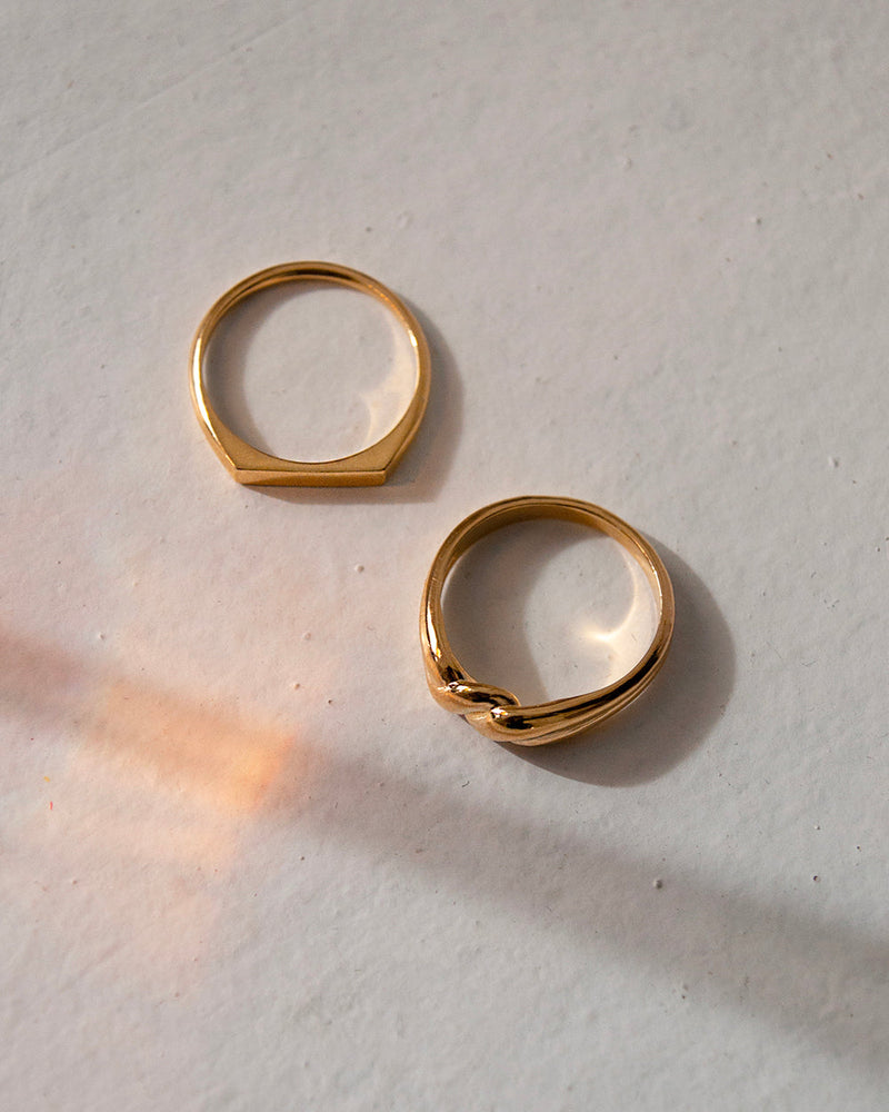 Gold Vermeil Fuso Signet Ring