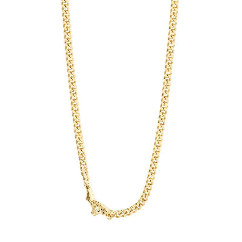 Breathe Gold Plated Curb Chain Necklace