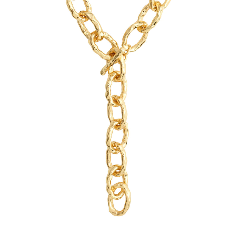 Reflect Gold Plated Cable Chain Necklace
