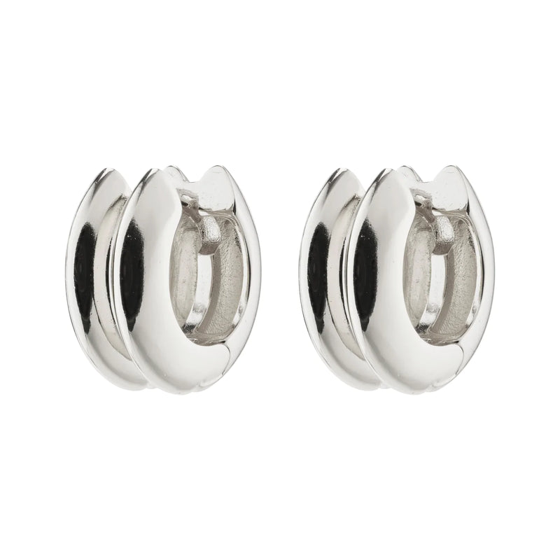 Reflect Silver Plated Hoops