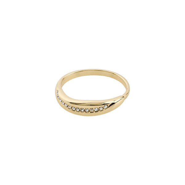Freedom Gold Plated Crystal Ring