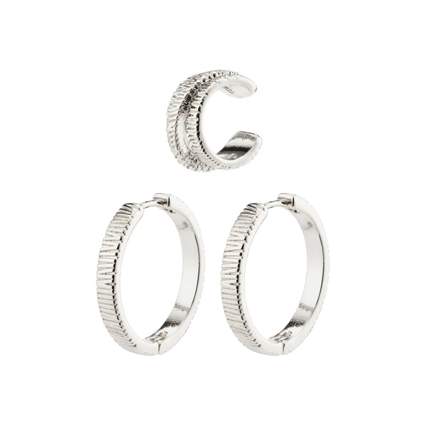 Care Silver Plated Earring Set