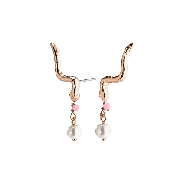 Poesy Rose Gold Plated Studs
