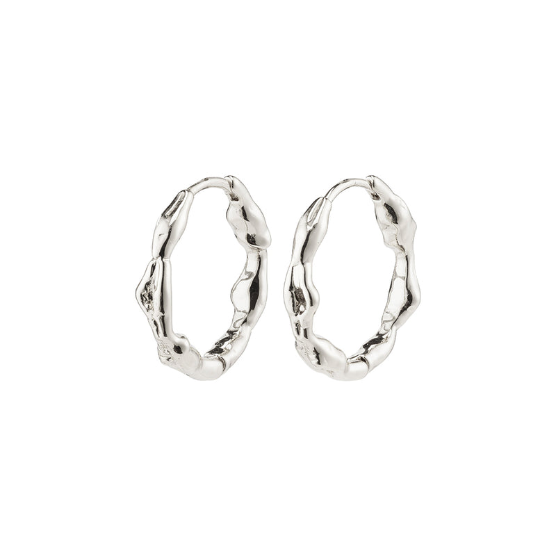Zion Large Silver Plated Hoops