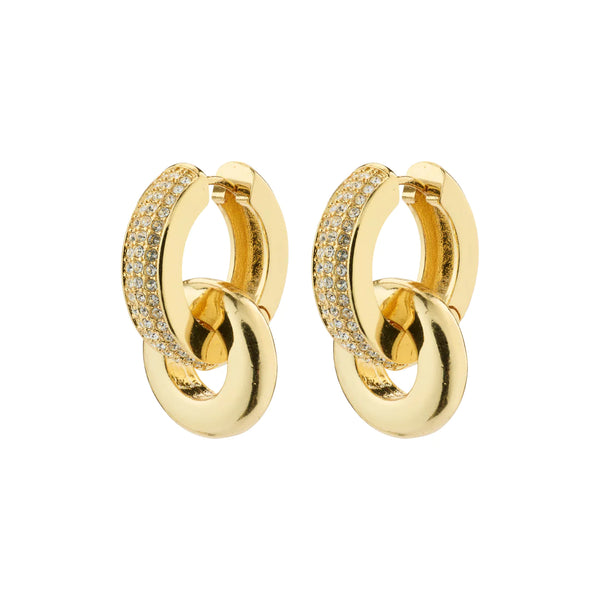 Learn Gold Plated Crystal Hoops