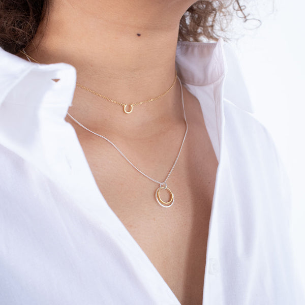Gold Vermeil Mini Horseshoe Necklace