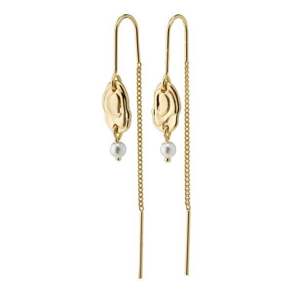 Emilie Gold Plated Pull Through Earrings